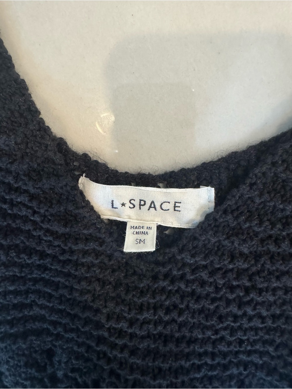 L Space Lisola Cover Up Black Crochet Mini Dress Size S - Picture 5 of 5
